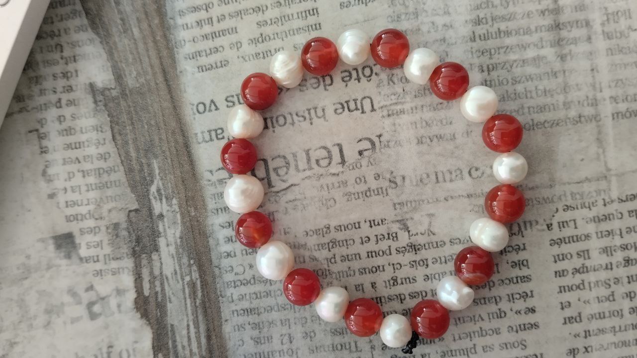perles et cornaline