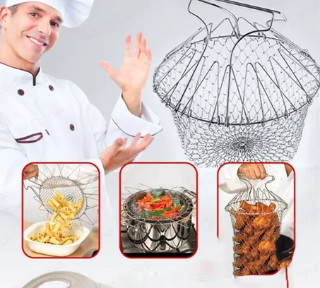 مقلاة إنوكس القابلة للطي متعددة الوظائف