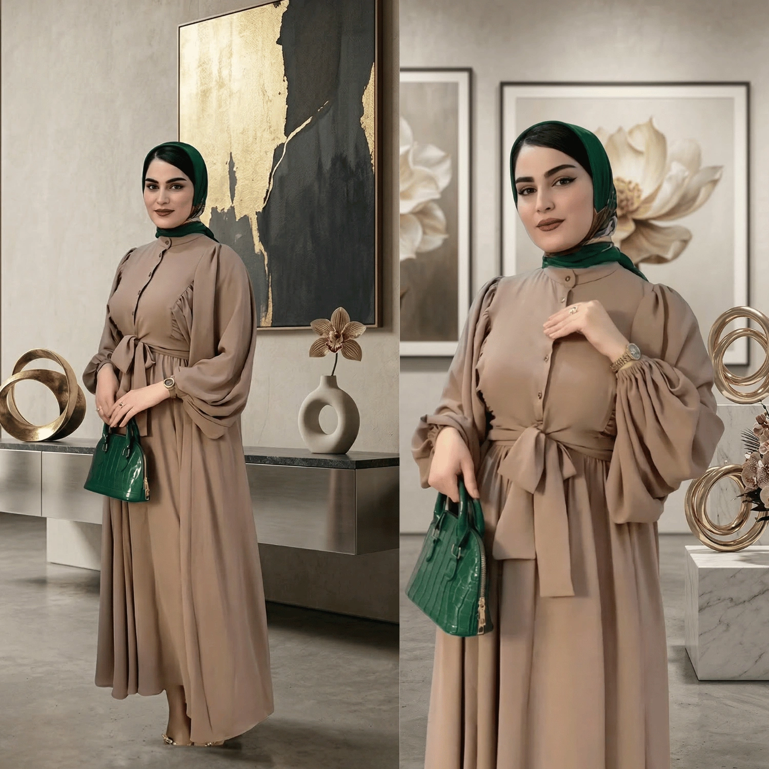 👗✨ كسوة أنيقة بالحزام… ستايل فاخر لكل مناسبة ✨👗