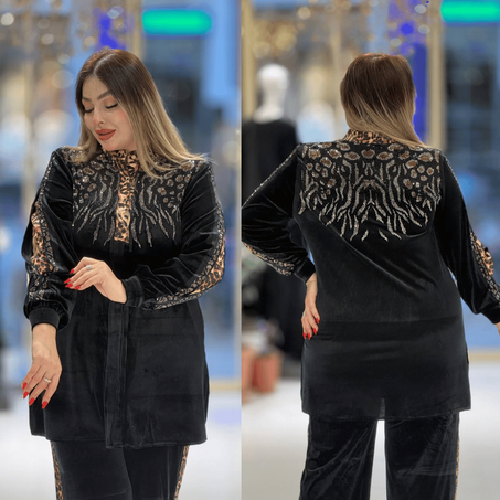 أنسومبل نسائي شتوي تركي 👑2026 – توب محجر فاخر بجودة عالية 👑