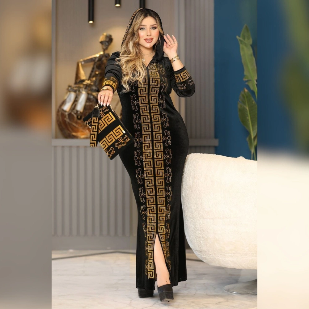 👗 عباية قطيفة فخمة + ساك ستايل ملكي🌸