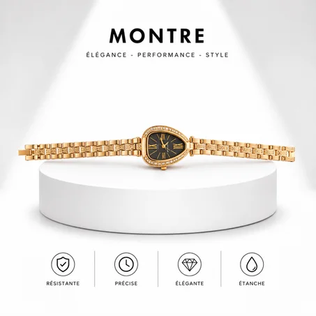 Montre Femme Élégance Dorée