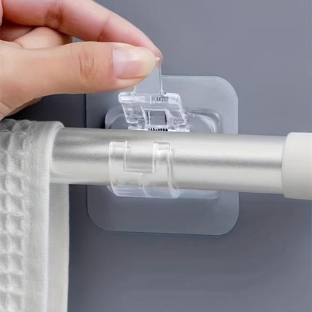 Support Tringle Adhésif /  حامل لعصا الستائر لاصق عملي وموثوق