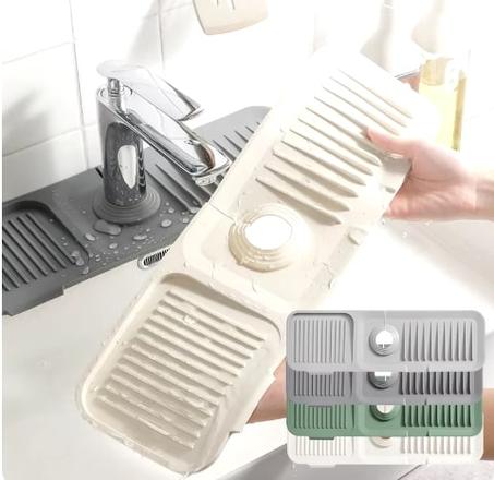 Tapis absorbant de l'eau de robinet en Silicone / لوحة السيليكون المثالية للحماية  من تطاير المياه