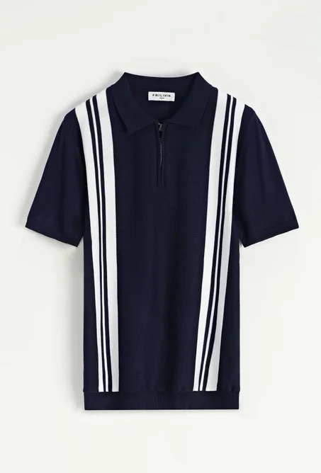 tshirt old money FRILIVIN bleu nuit