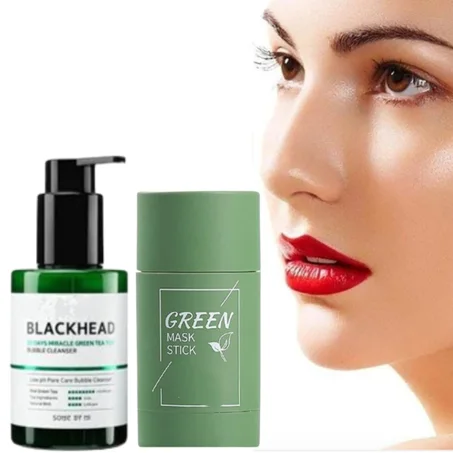 GREEN MASK STICK et BLACKHEAD المجموعة الكاملة للعناية بالبشرة