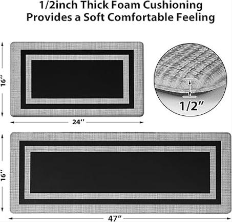 سجادات مطبخ مبطنة مضادة للتعب للارضيات