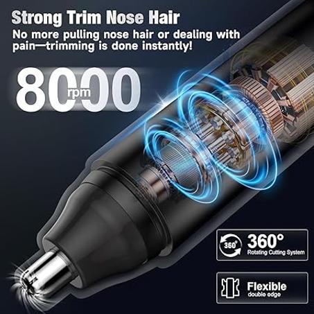 ماكينة تشذيب شعر الانف قابلة لاعادة الشحن من جويز