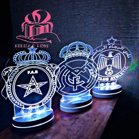 Trophée lumineux en plexiglas pour equipes sportifs