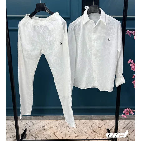 ENSEMBLE RALPH LAUREN  linen 100%✅ ✅(كل الصور حقيقية) (POLO مخيطة)