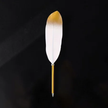 Pen feather gold