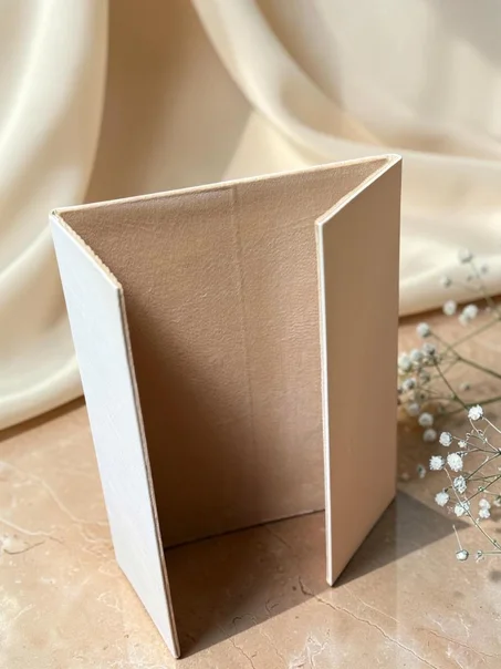 Cahier 2 portes cuir (الثوب من الداخل)   Beige
