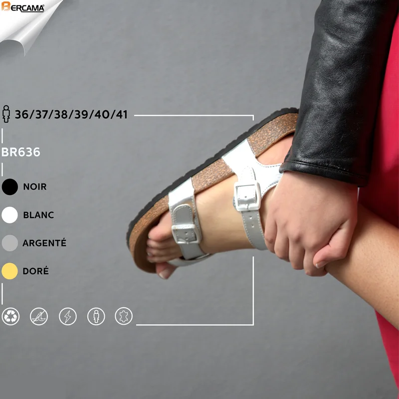 Sandale avec étroites brides