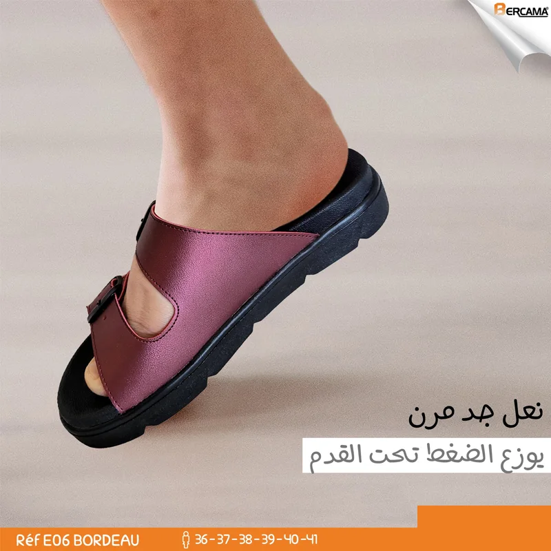 Sandale en cuir lisse microfibre