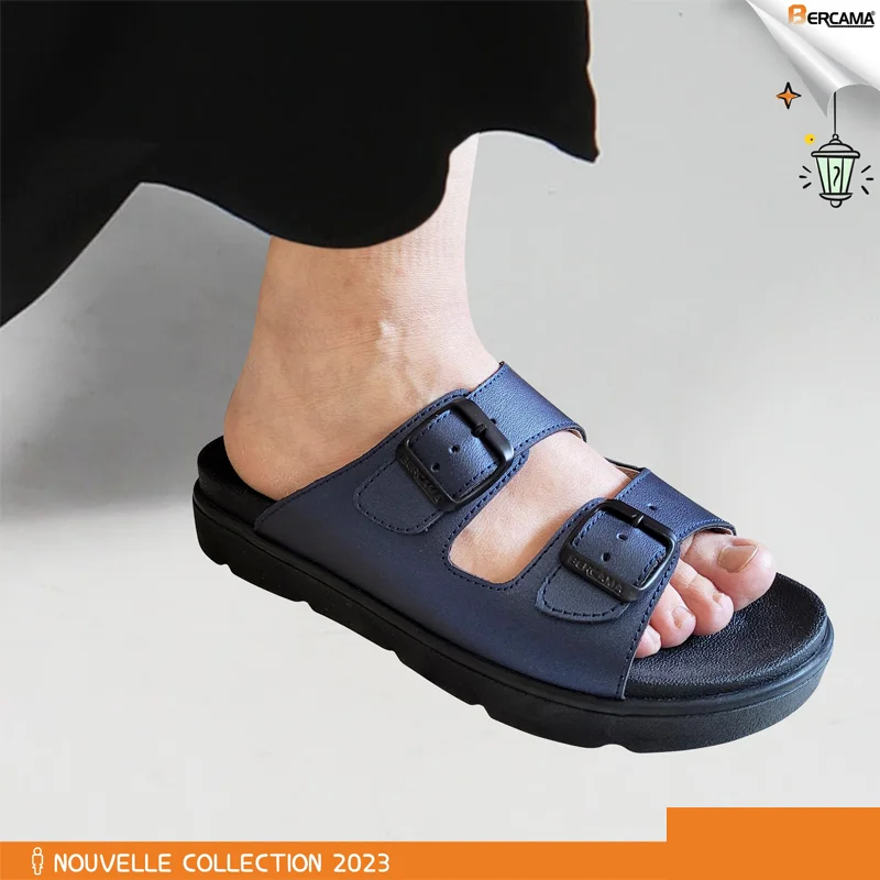 Sandale en cuir lisse microfibre