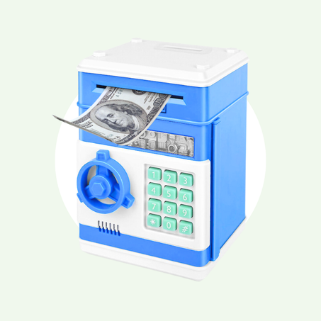 Kids Money Bank Machine (Bleu) |حصالة بنك للأطفال (أزرق)