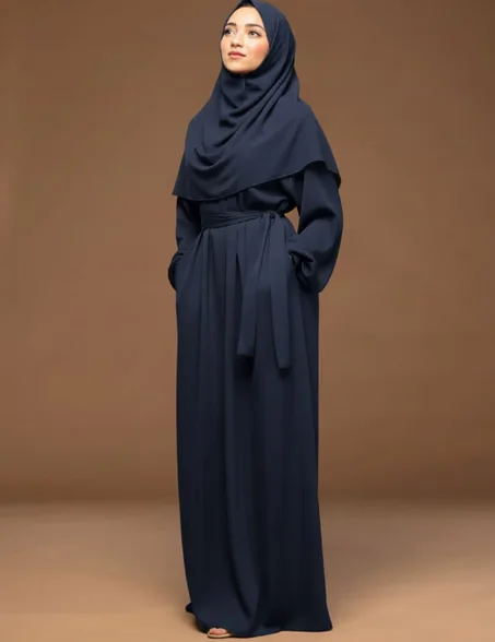 Abaya une pièce avec ceinture