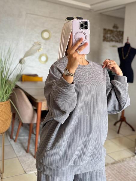 Ensemble Oversize jacquard