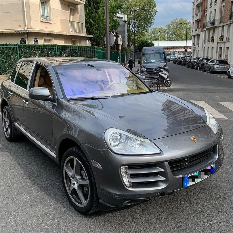 pose de films solaires ( polarisés ) vert / bleu / gold