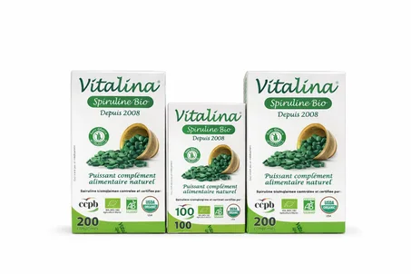 Pack Cure Complète : 1 Gratuit à l’achat de 2 Vitalina spiruline 100% naturelle - 200 Comprimés
