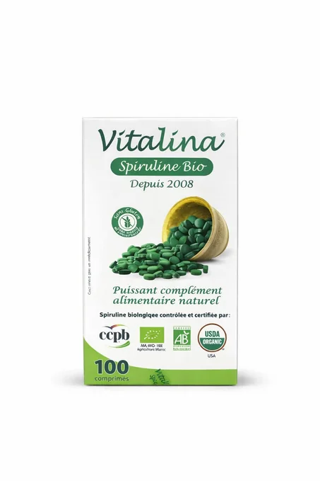 Vitalina spiruline 100% naturelle - 100 Comprimés