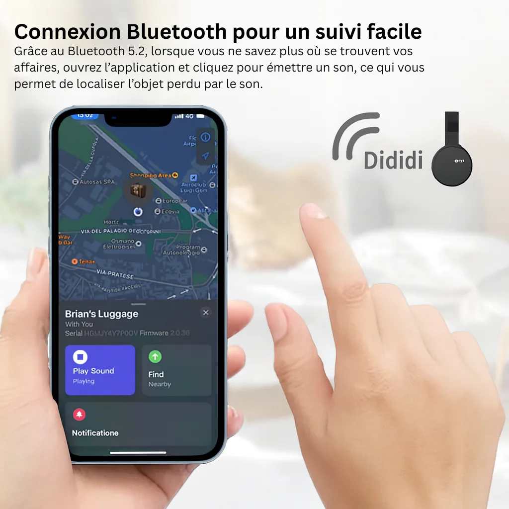 Mini Localisateur Intelligent BLE Sans Fil avec Suivi en Temps Réel