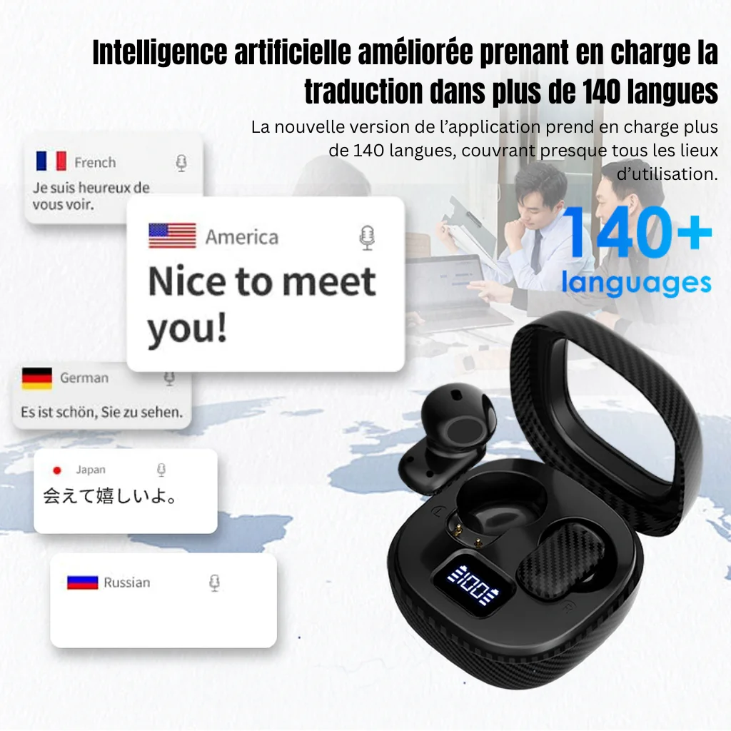 Écouteurs de Traduction IA en Temps Réel