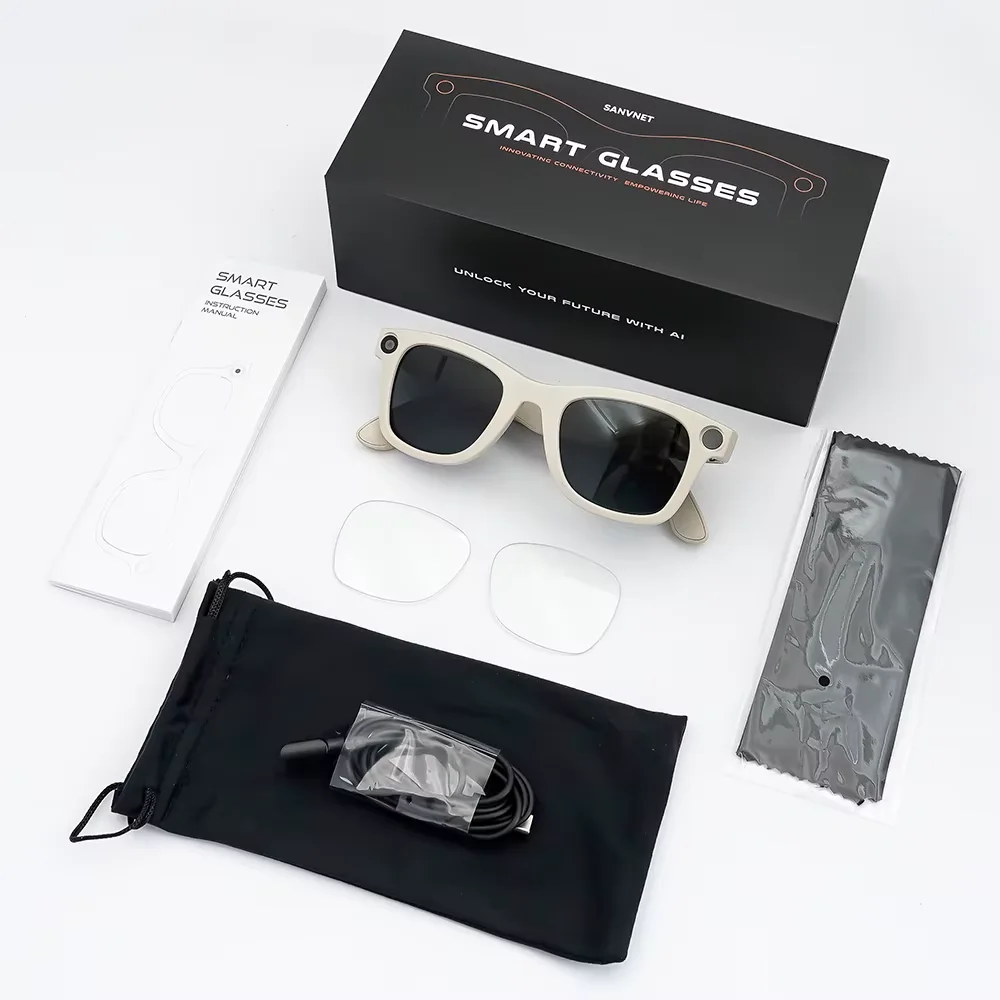 Lunettes intelligentes modèle GS3, GS4 Max, GS5 Max AI SmartGlasses 2025