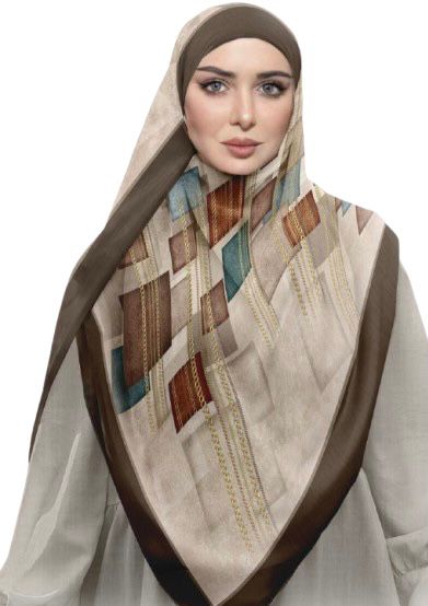 فولار ماليزي بألوان ترابية