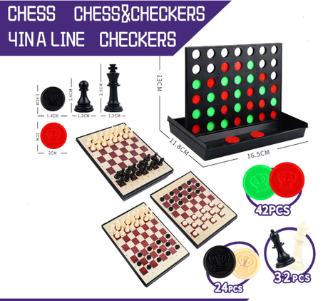 4 ألعاب في طقم واحد — الشطرنج، الدامة، Connect4 وBingo