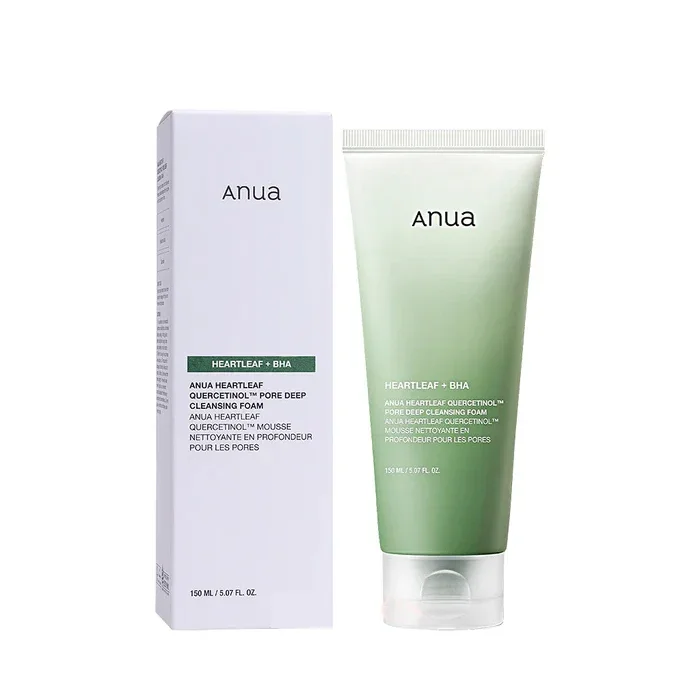 غسول التنظيف العميق للمسام بهارت ليف والكويرسيتينول أنوا - Anua Heartleaf Quercetinol Pore Deep Cleansing Foam 150ml