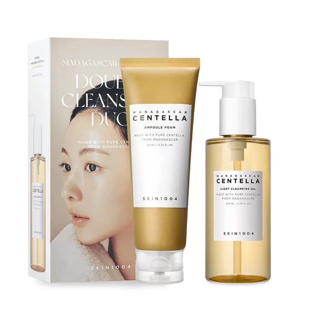 مجموعة التنظيف المزدوج بالسنتيلا سكين 1004 - SKIN1004 Madagascar Centella Double Cleansing Duo