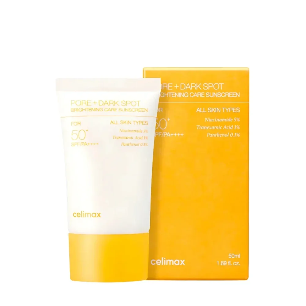 واقي الشمس للتفتيح والعناية بالمسام سيليماكس - Celimax Pore + Dark Spot Brightening Care Sunscreen SPF50+ 50ml