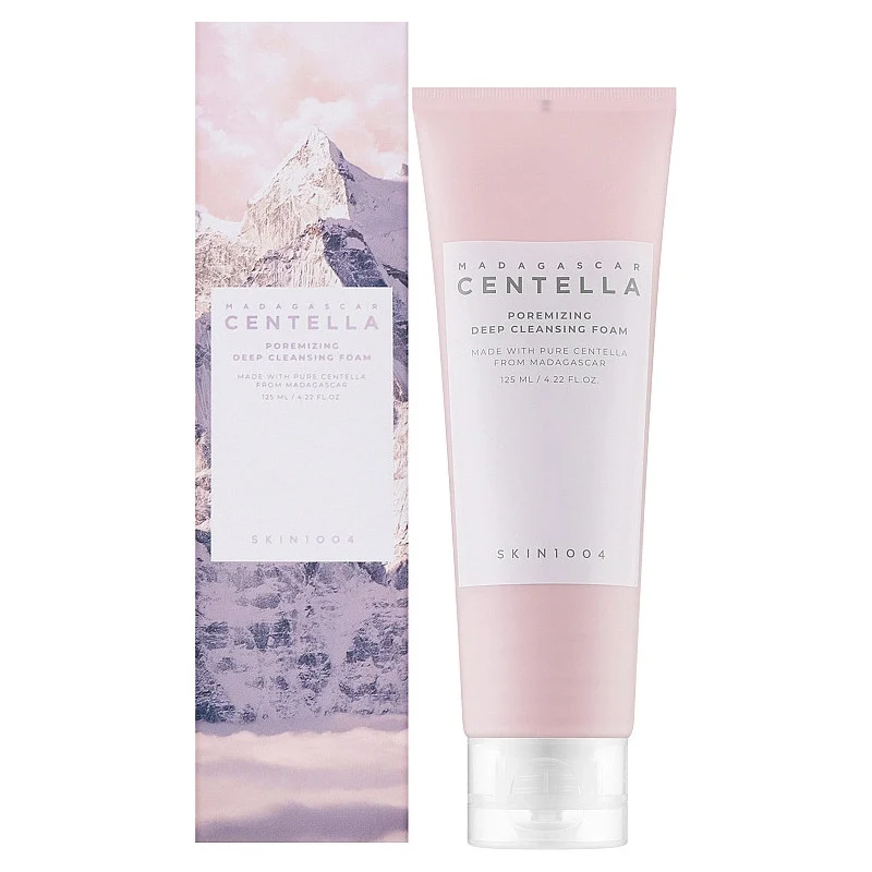 غسول تنظيف المسام العميق ملح الهيمالايا سنتيلا سكين 1004 - SKIN1004 Madagascar Centella Poremizing Deep Cleansing Foam 125ml