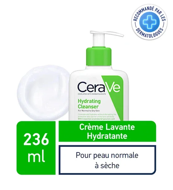 CeraVe Crème Lavante Hydratante Peaux Normales à Sèches 236ml