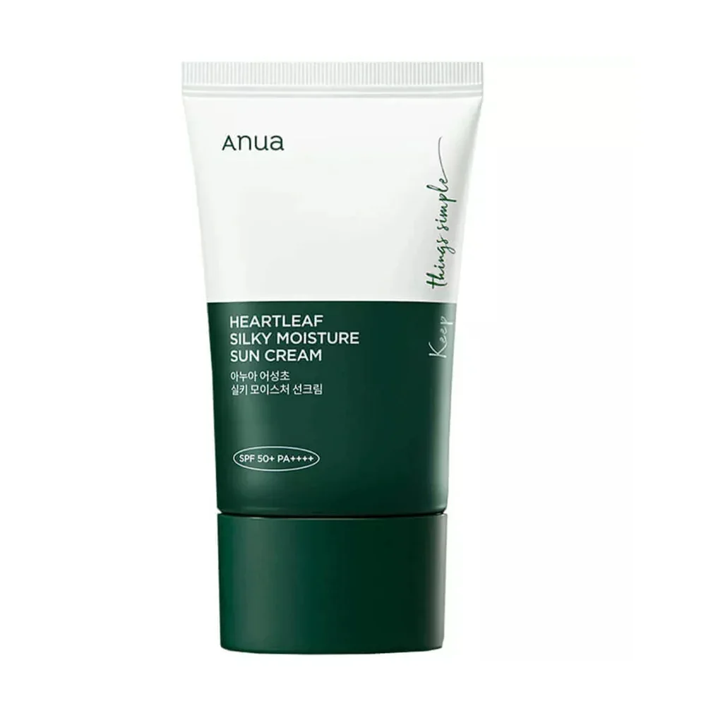 واقي الشمس المرطب والمهدئ بهارت ليف أنوا - Anua Heartleaf Silky Moisture Sun Cream SPF50+ 50ml