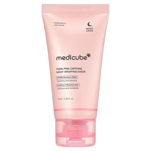 ماسك الكافيين والـ PDRN الوردي الليلي المغلف للوجه ميديكيوب - Medicube PDRN Pink Caffeine Overnight Wrapping Mask 75g