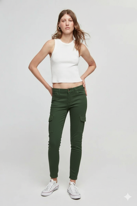 PANTALON CON BOLSIOS  PARA MUJER