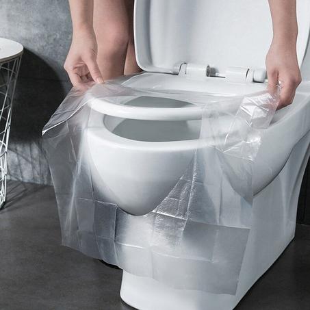 50 pièces jetable siège de toilette couverture tapis 100% imperméable