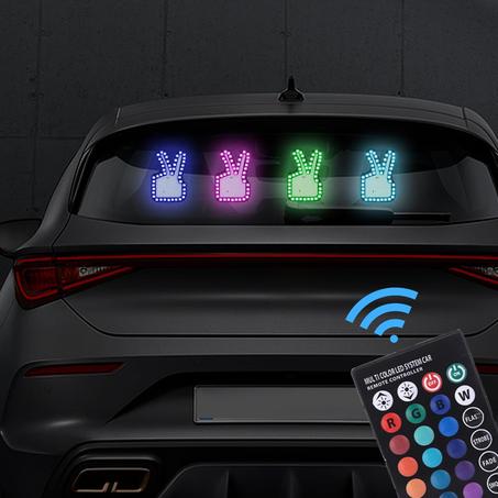 Panneau Lumière de geste de doigt  pour fenêtre arrière de voiture