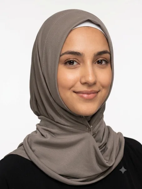 حجاب الطباقي  التركي بالكبس سهل ومريح بكشكشة من الخلف