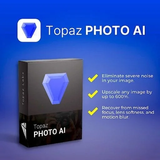 Topaz Photo AI 4 Premium Version 2026 Lifetime license for 2 computers Multilingual✨