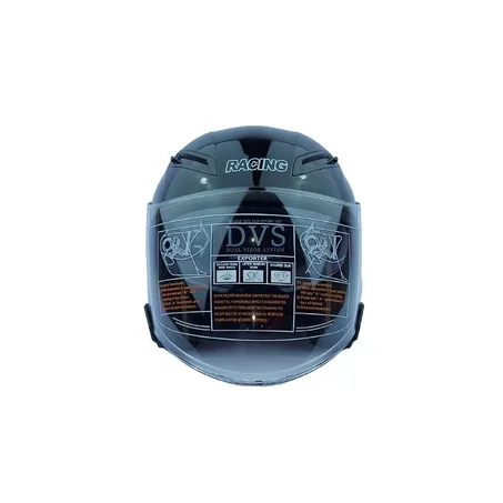 Moto Casque d-jet pour moto Noir brillant, double visière avec lunette fumée et visière transparente, certifié DOT.