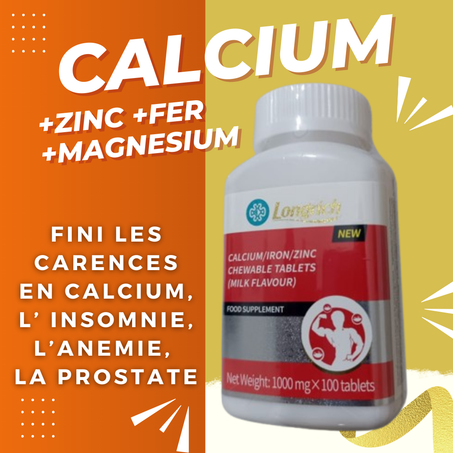 CALCIUM - MAGNESIUM - ZINC - FER
