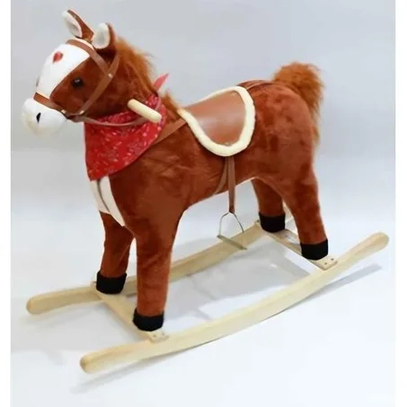 Mon Bebe Cheval à Bascule Musical en Peluche Douce – Confortable & Sécurisé (2-5 ans)