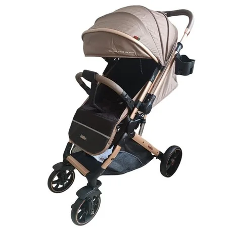 Mon Bebe Poussette Réversible beige 2 Faces – Aluminium Légère avec Moustiquaire, 0 à 4 Ans