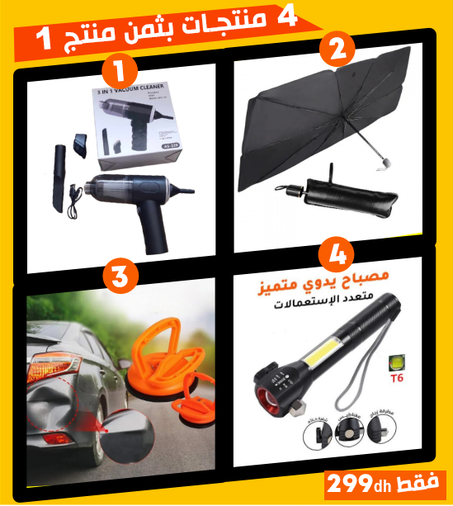 مجموعة الحماية للسيارة 4 في1