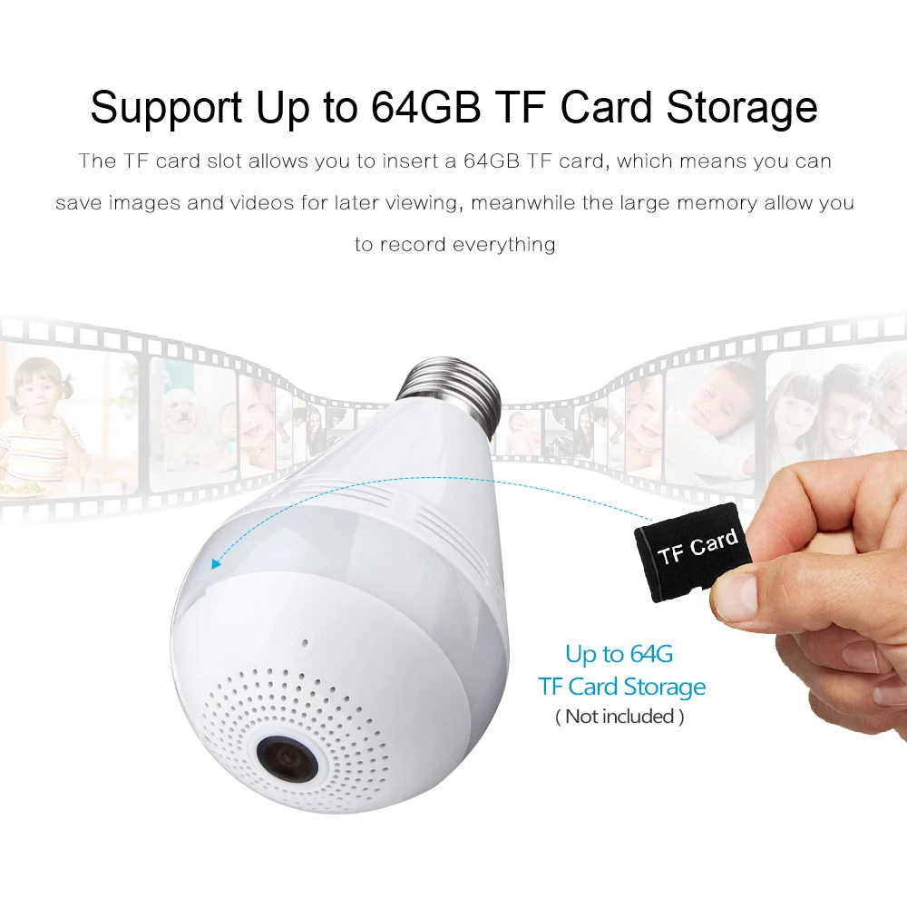 Caméra WiFi Lampe 360° Full HD : Sécurité intelligente