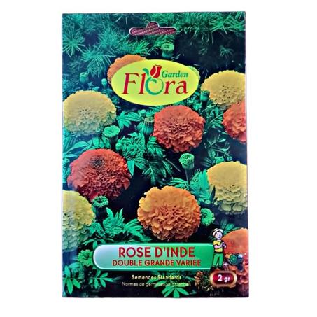Flora Garden Graines de fleurs Rose d'Inde (Double grande variée)
