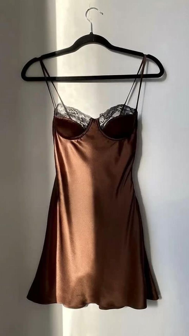 Brown Satin Nightgowns